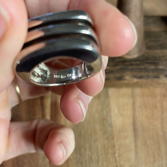 SILPADA 925 Silver Open Three Row Square Band Ring Sz 8 RETIRED - Picture 3 of 4